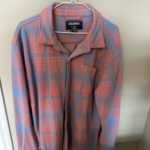 Chubbies Men's Lightweight Plaid Shirt Jacket - Blue and Orange